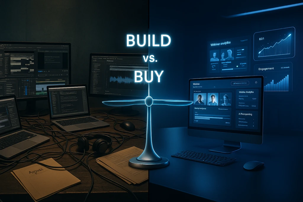 The Make vs. Buy Decision: True Cost Analysis of In-House Webinar Production vs. Expert Partners