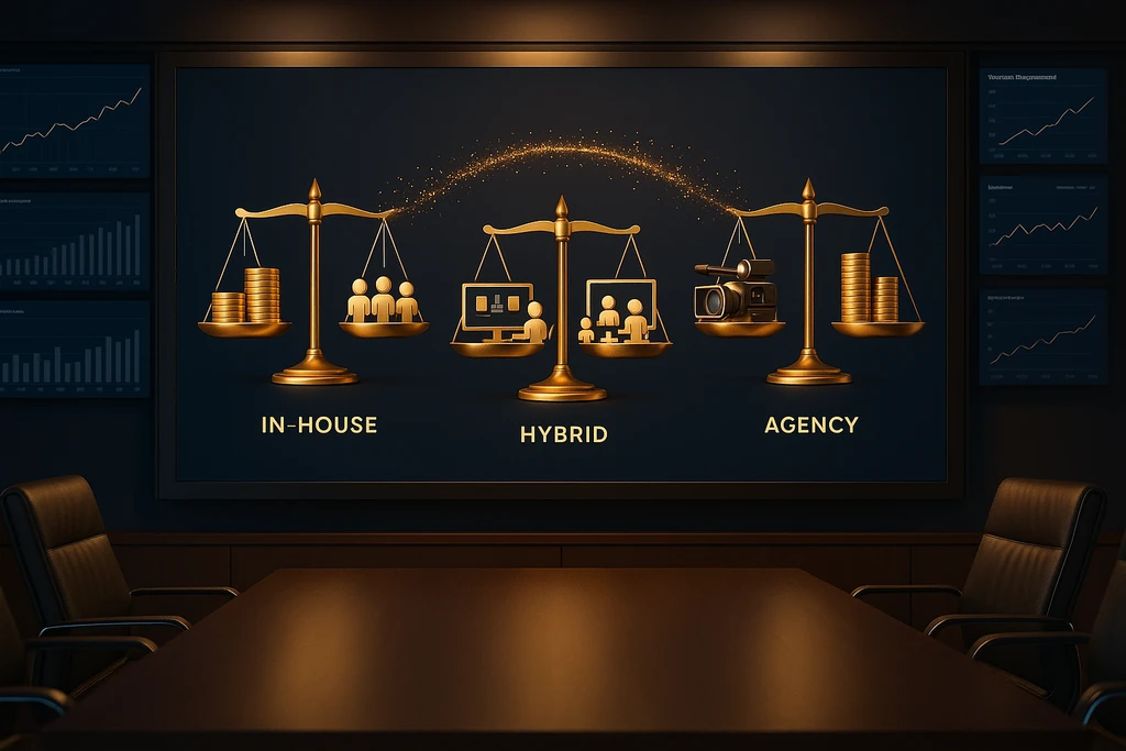 Webinar Production for SaaS Companies: In-House vs Agency vs Hybrid Models